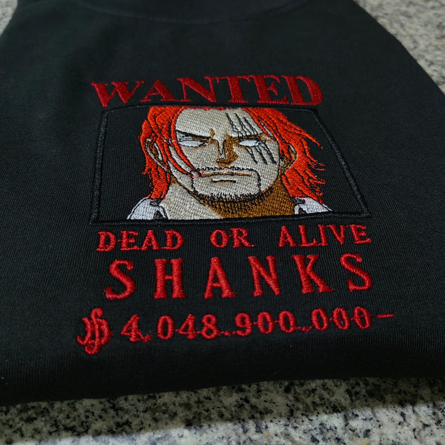 Embroidered Print Anime Shanks Wanted Poster