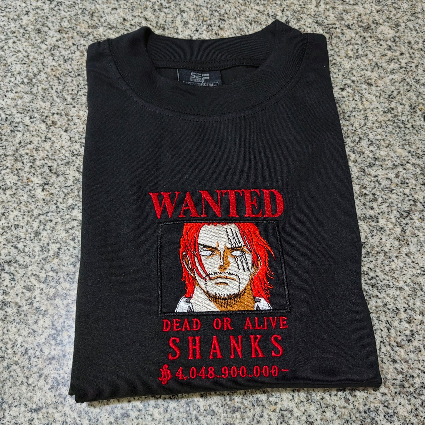 Embroidered Print Anime Shanks Wanted Poster