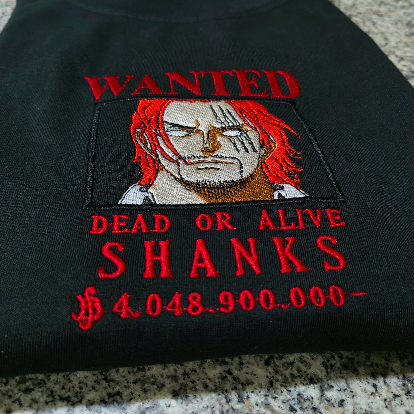 Embroidered Print Anime Shanks Wanted Poster