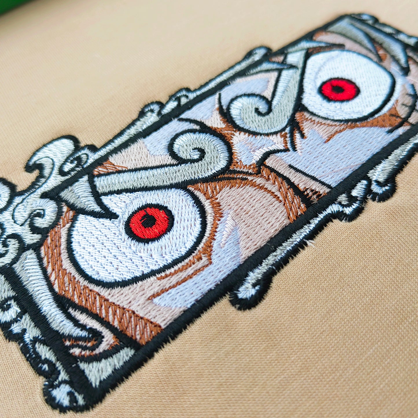 Embroidered Print Anime Luffy Eyes Sun God Nika T-shirt