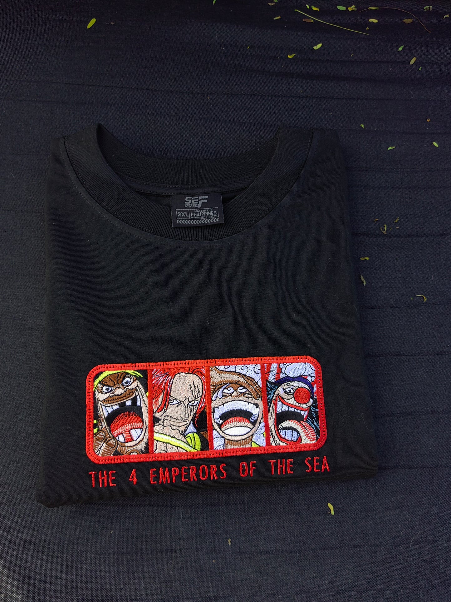 Embroidered 4 EMPERORS OF THE SEA T-shirt one piece