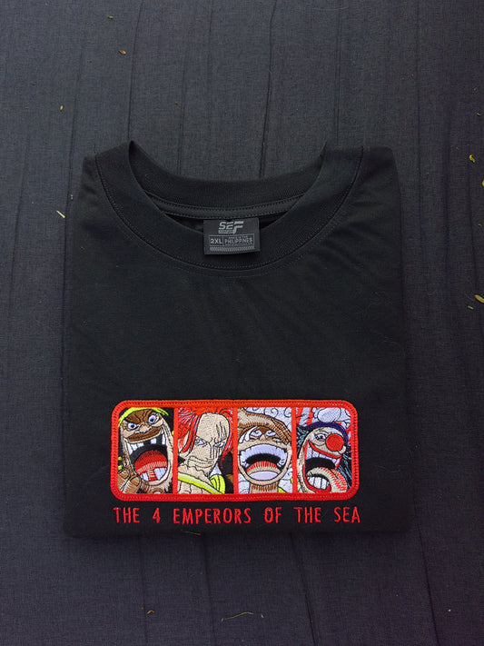 Embroidered 4 EMPERORS OF THE SEA T-shirt one piece