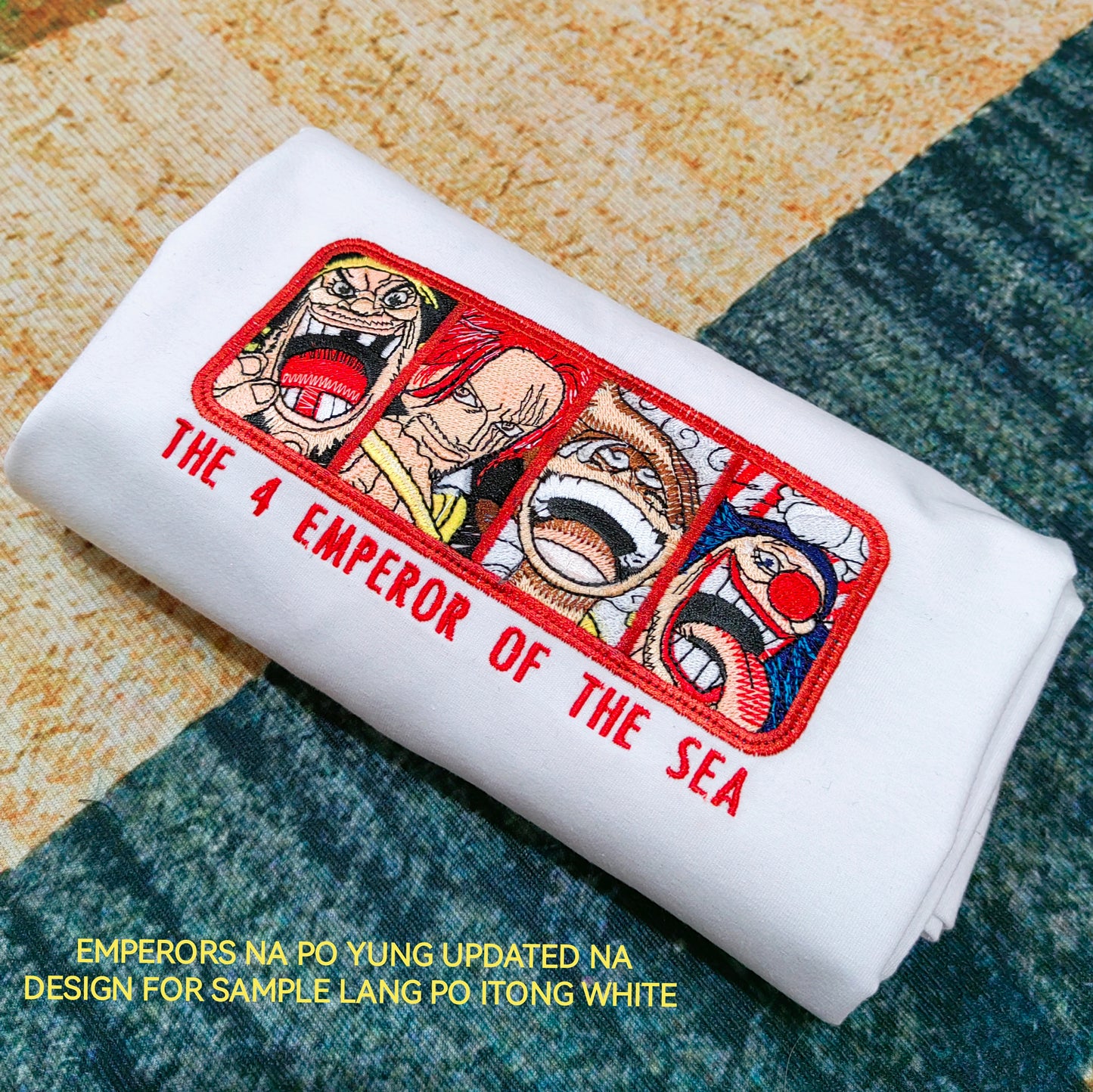 Embroidered 4 EMPERORS OF THE SEA T-shirt one piece