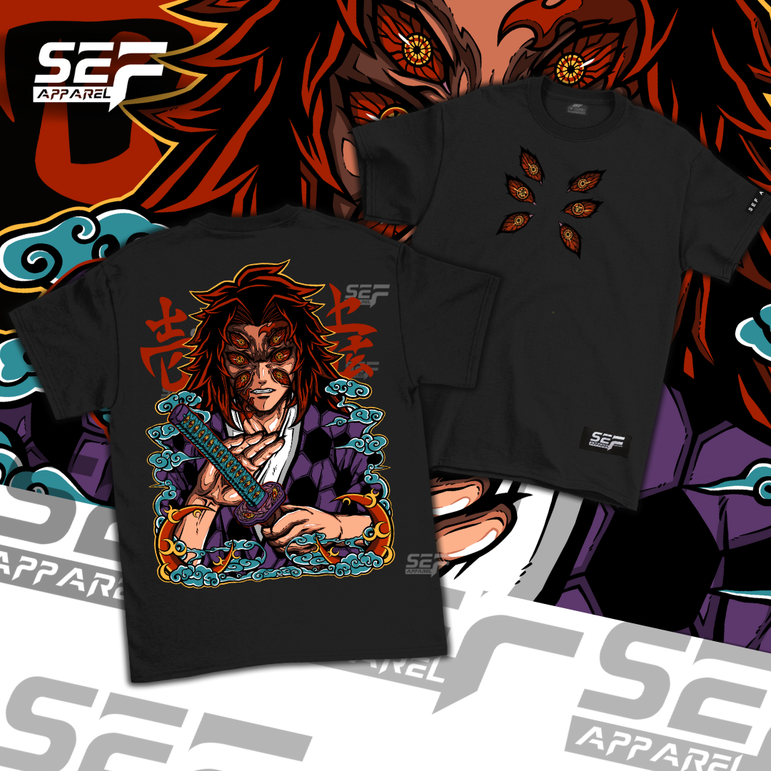 SEF Apparel Anime Upper moon rank 1 Kokoshibo Kokushibo T-shirt