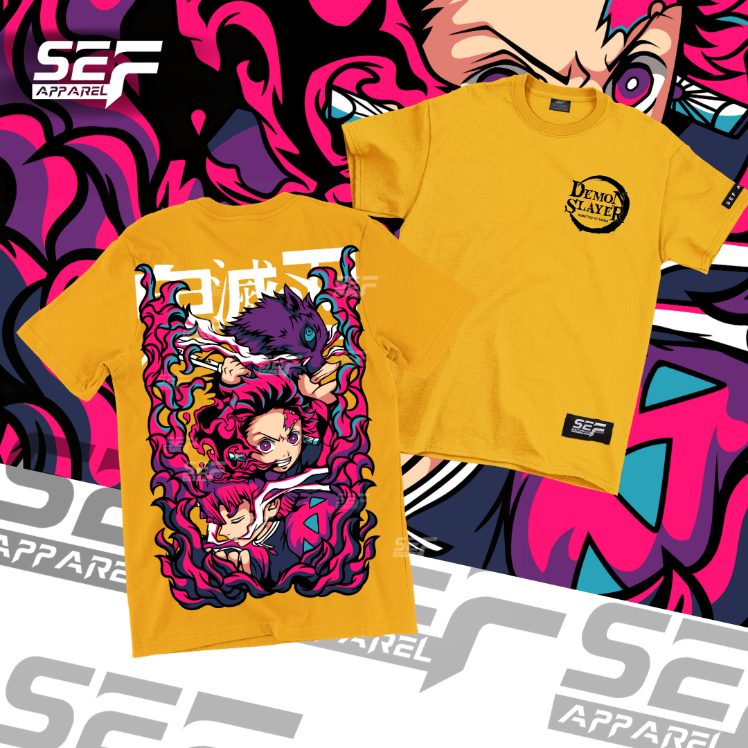 SEF Apparel Anime Inspired Trio Demon Slayer T-shirt