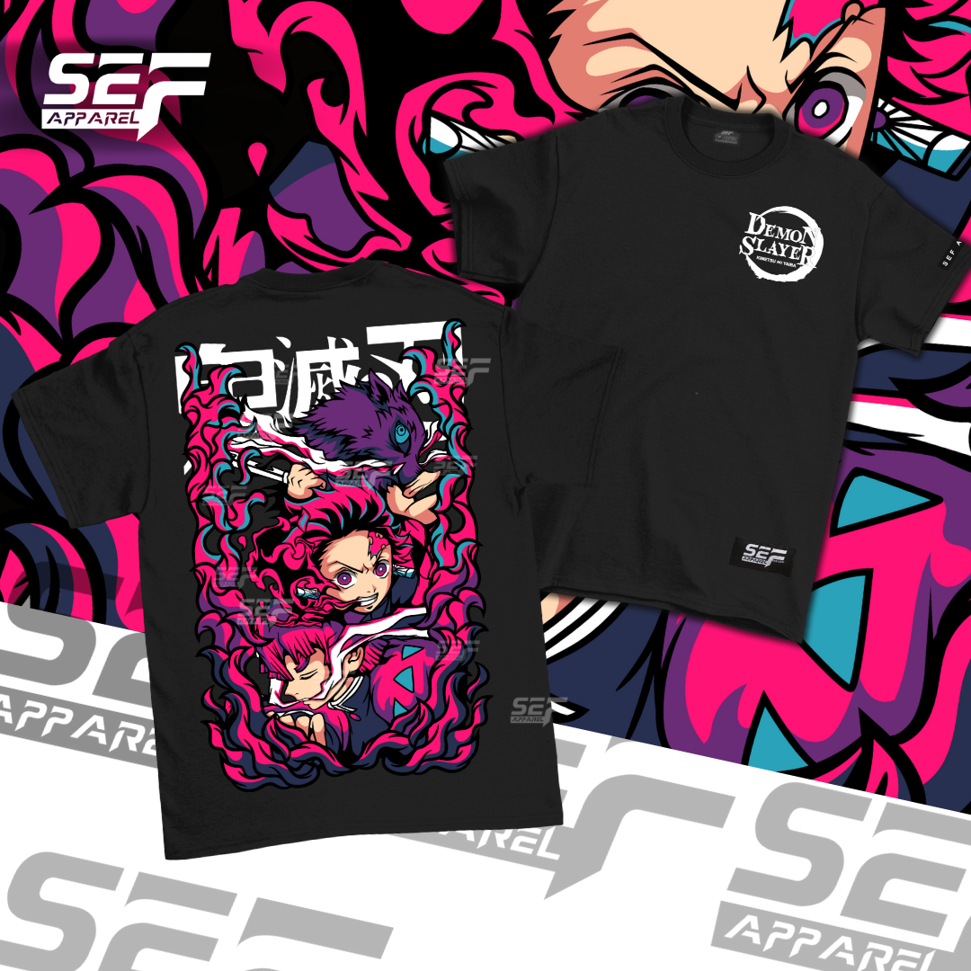 SEF Apparel Anime Inspired Trio Demon Slayer T-shirt