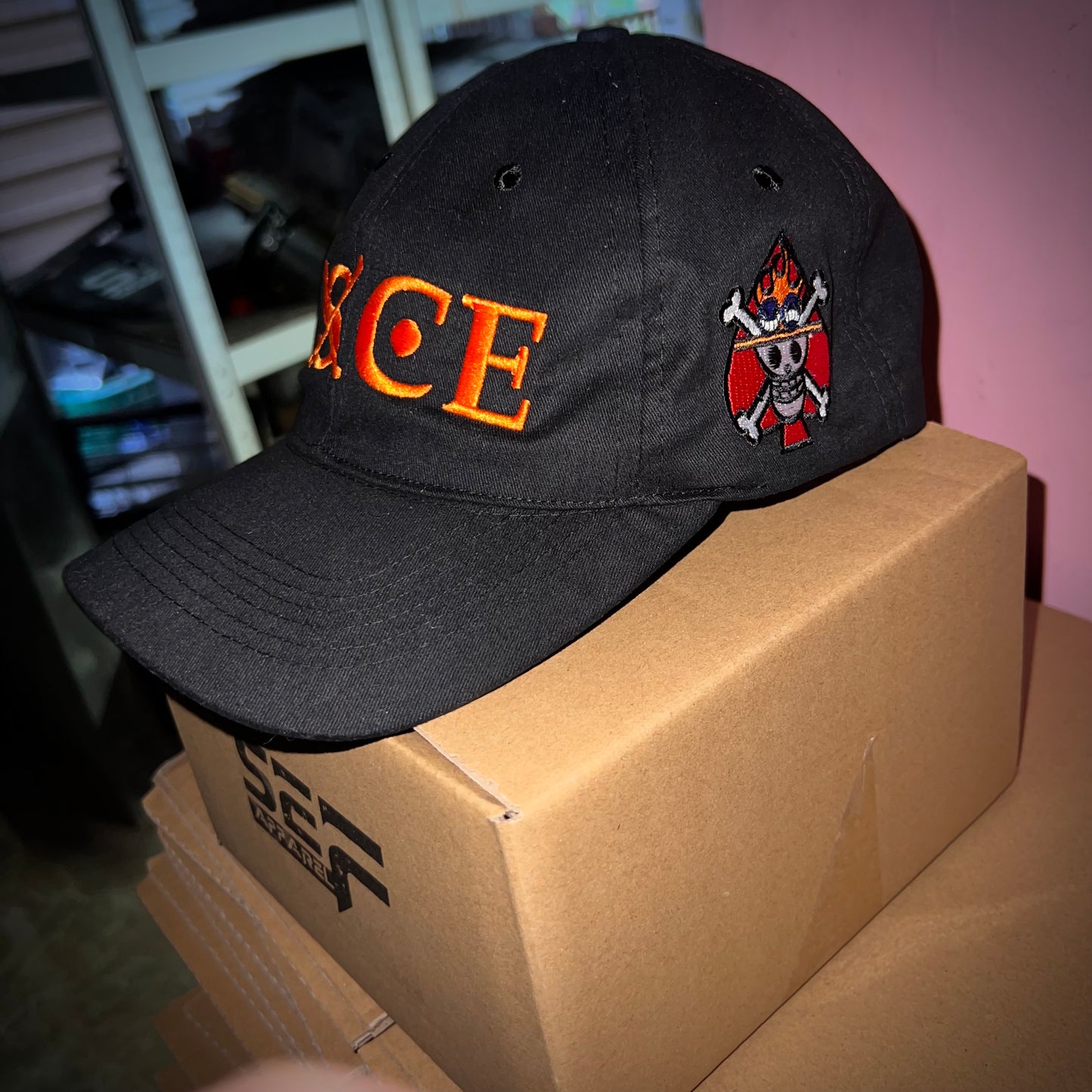 SEF APPAREL Embroidered Cap Luffy and Ace Buckle type.