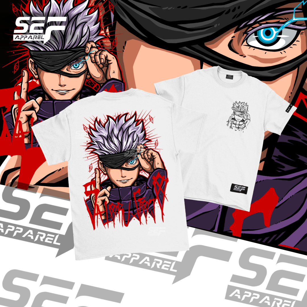 SEF Apparel Anime Gojo Saturo T-shirt