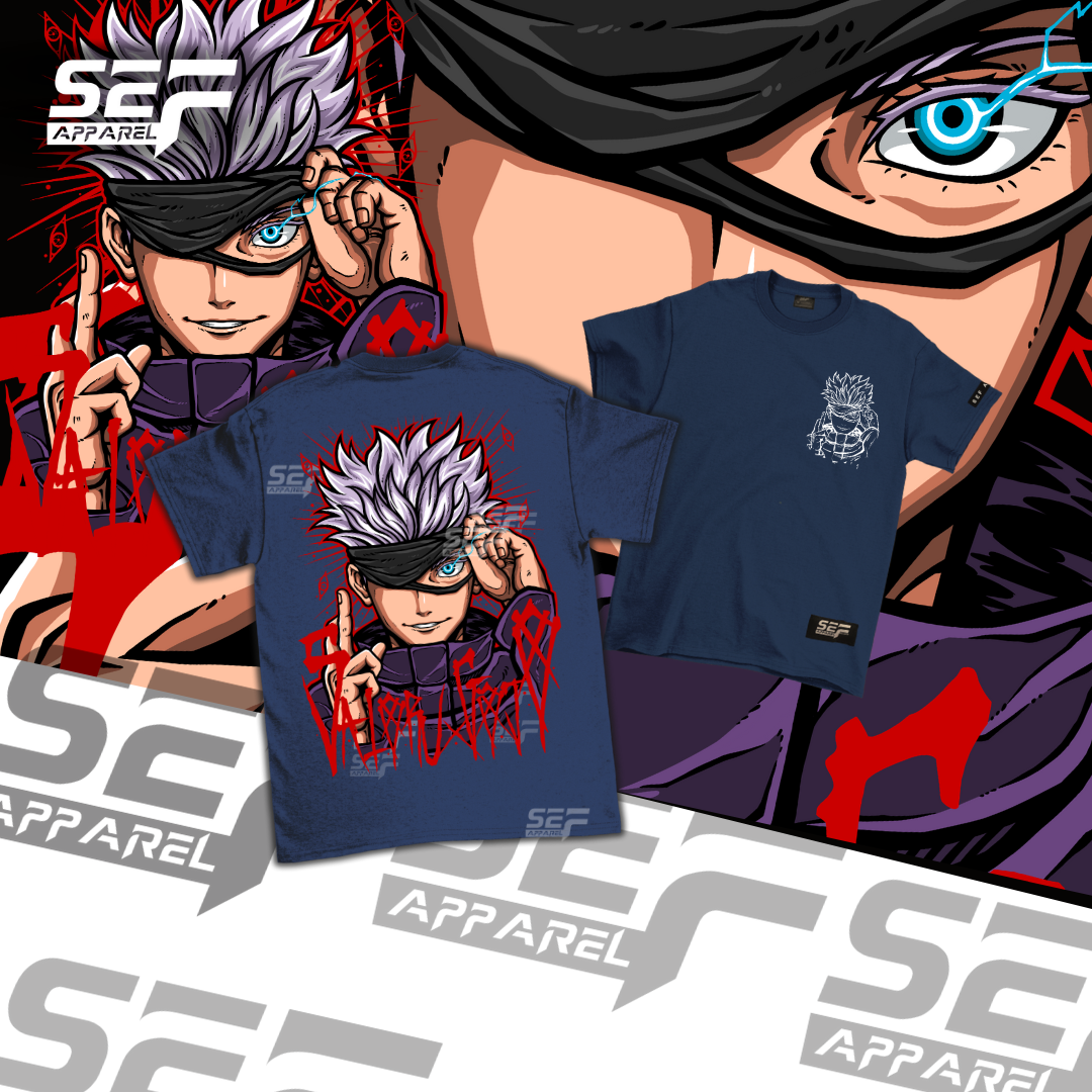 SEF Apparel Anime Gojo Saturo T-shirt