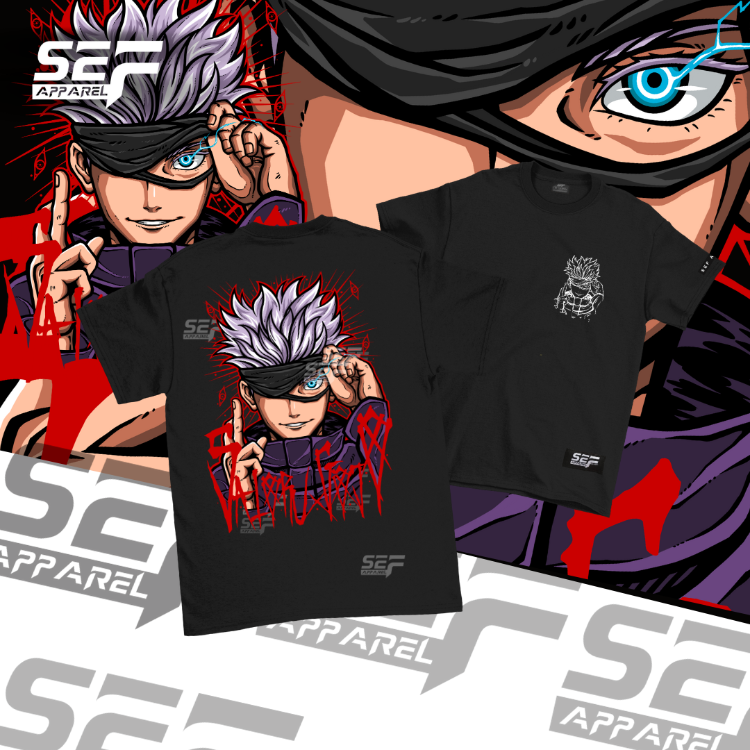 SEF Apparel Anime Gojo Saturo T-shirt