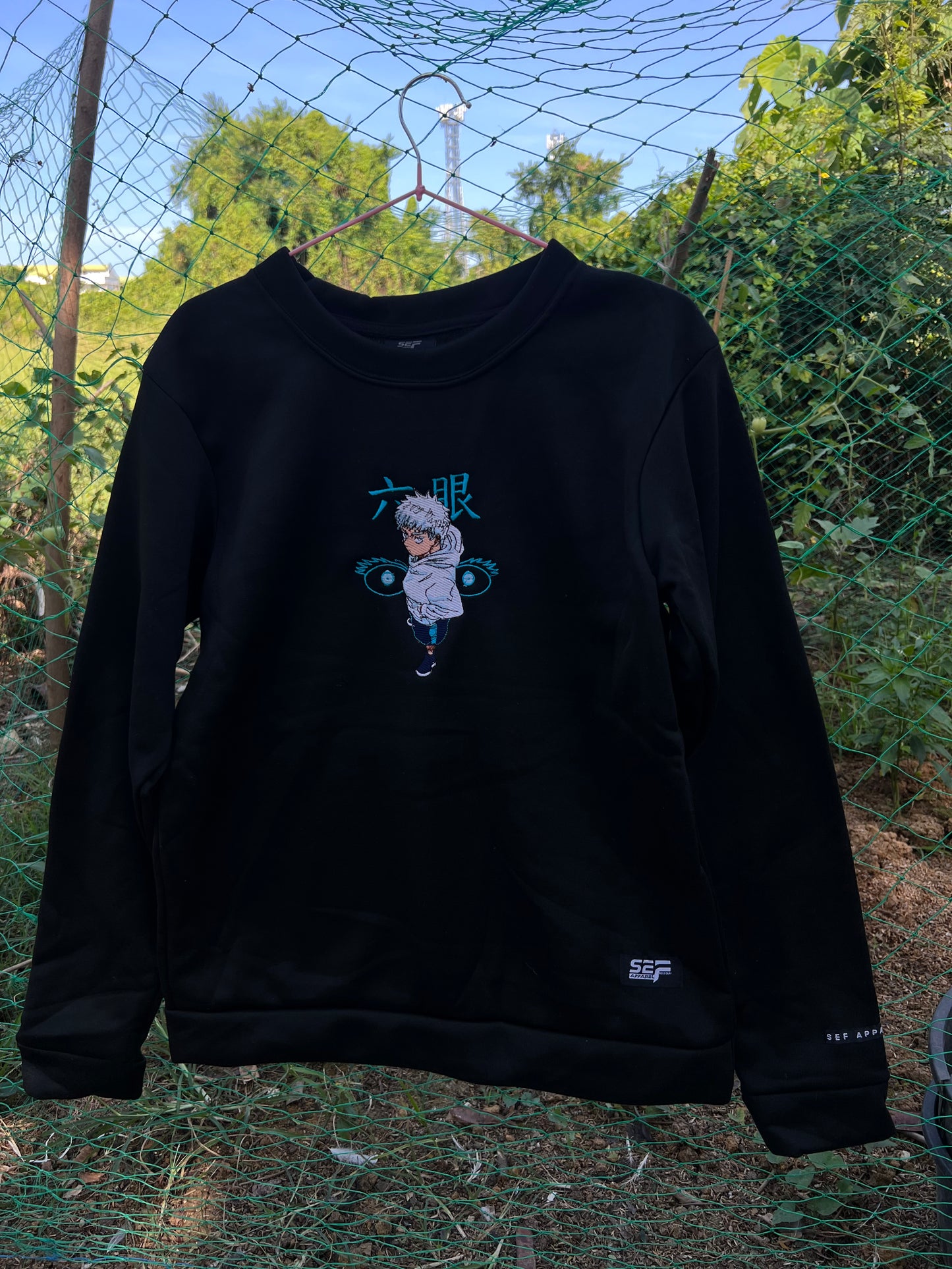 SEF Apparel Anime Series Sweater Embroidery Embrodered Gojo Saturo Kid