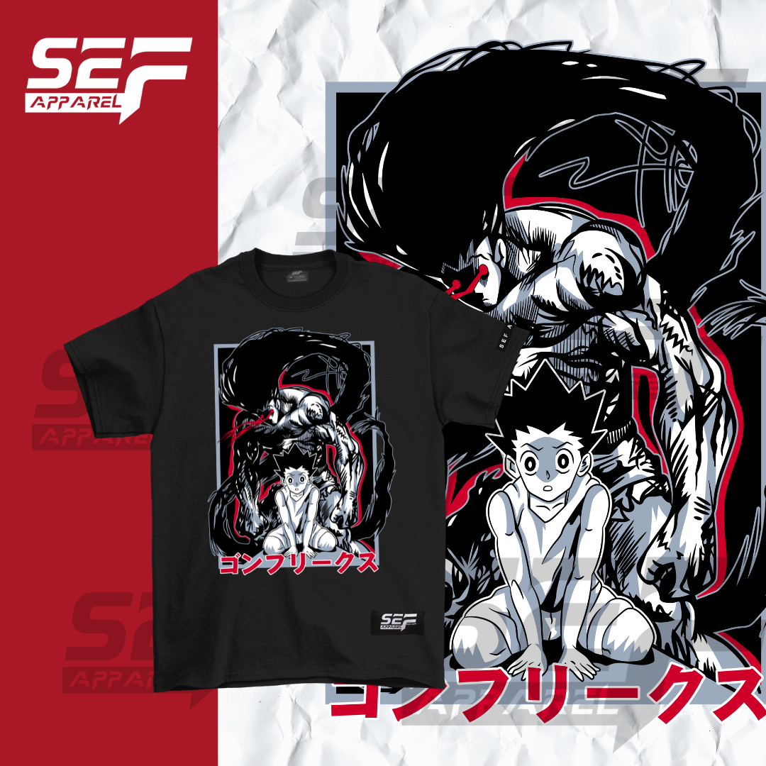 SEF Apparel Anime FRONT PRINT Gon, Sukuna, Sabo and Kaneki Tokyo Ghoul One Piece