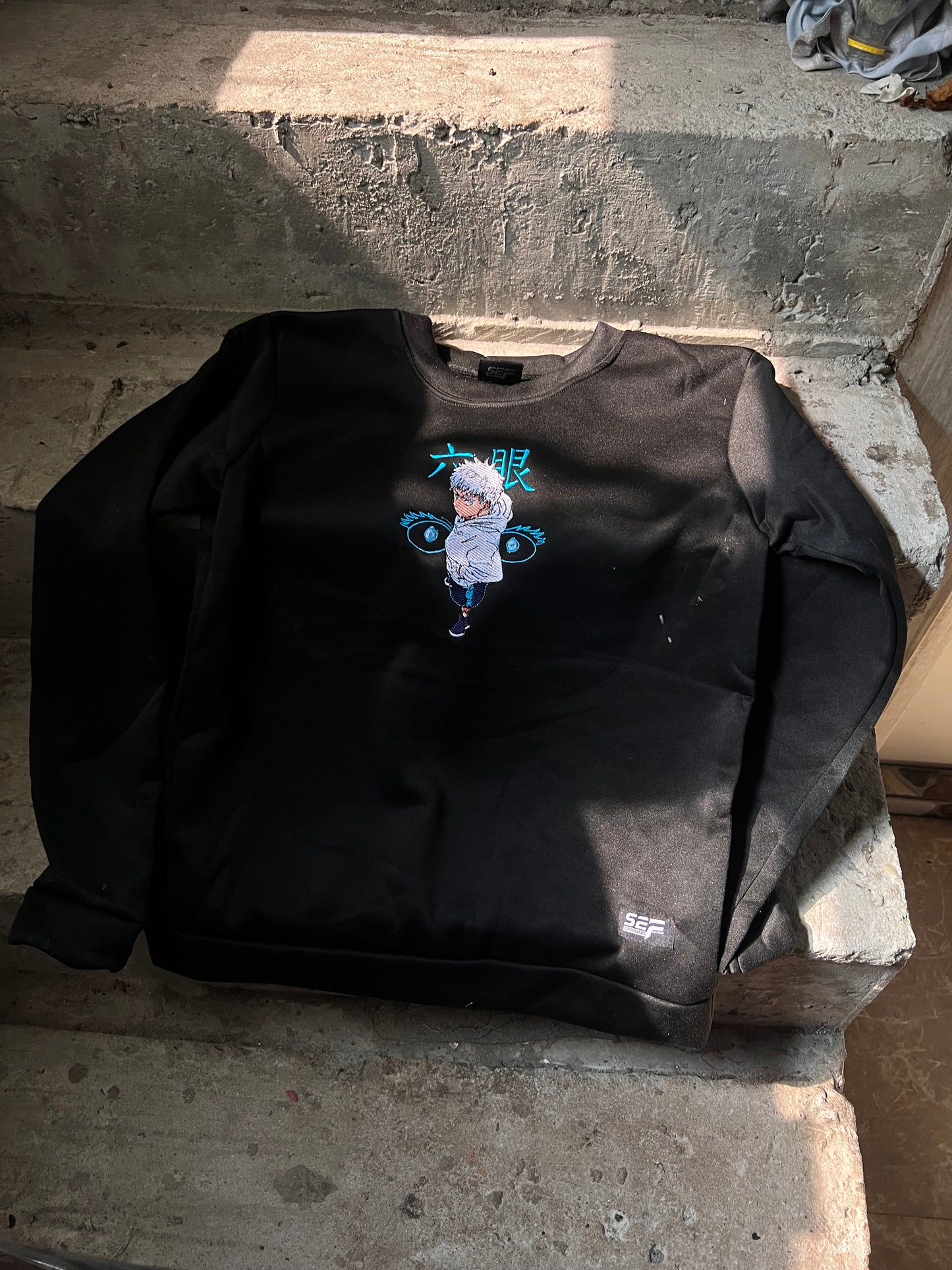 SEF Apparel Anime Series Sweater Embroidery Embrodered Gojo Saturo Kid