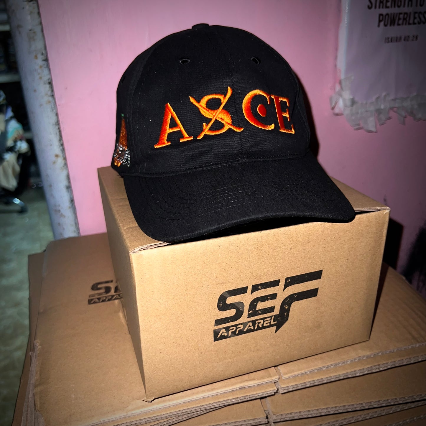 SEF APPAREL Embroidered Cap Luffy and Ace Buckle type.