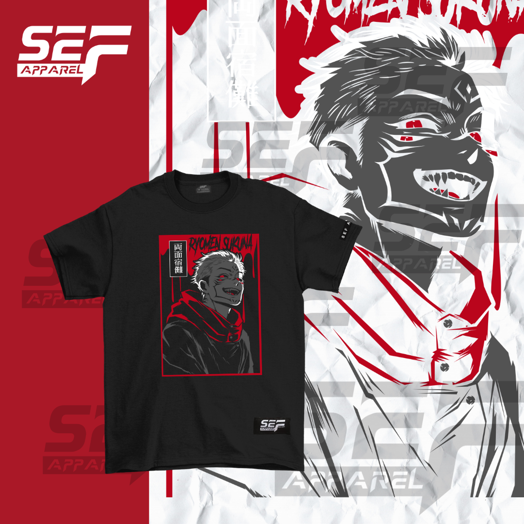 SEF Apparel Anime FRONT PRINT Gon, Sukuna, Sabo and Kaneki Tokyo Ghoul One Piece