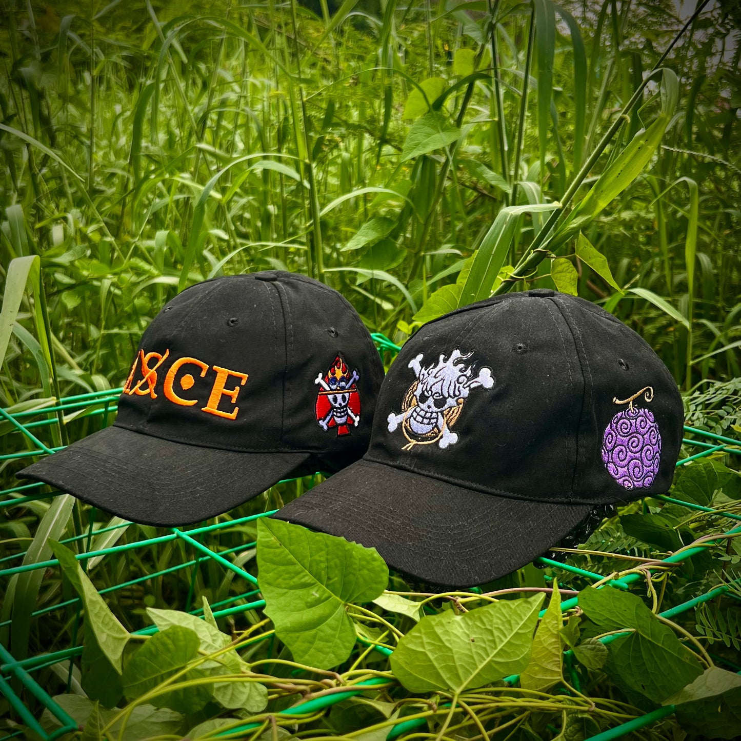 SEF APPAREL Embroidered Cap Luffy and Ace Buckle type.
