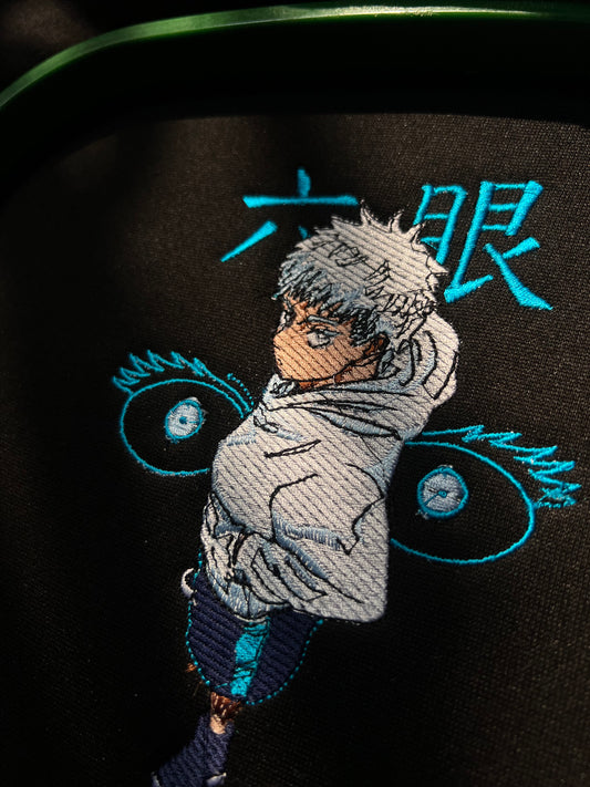 SEF Apparel Anime Series Sweater Embroidery Embrodered Gojo Saturo Kid