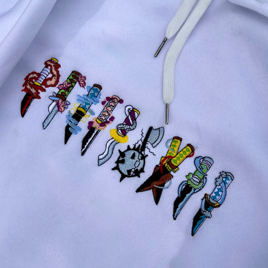 Embroidered Hoodie Hashira Swords of Demon Slayer