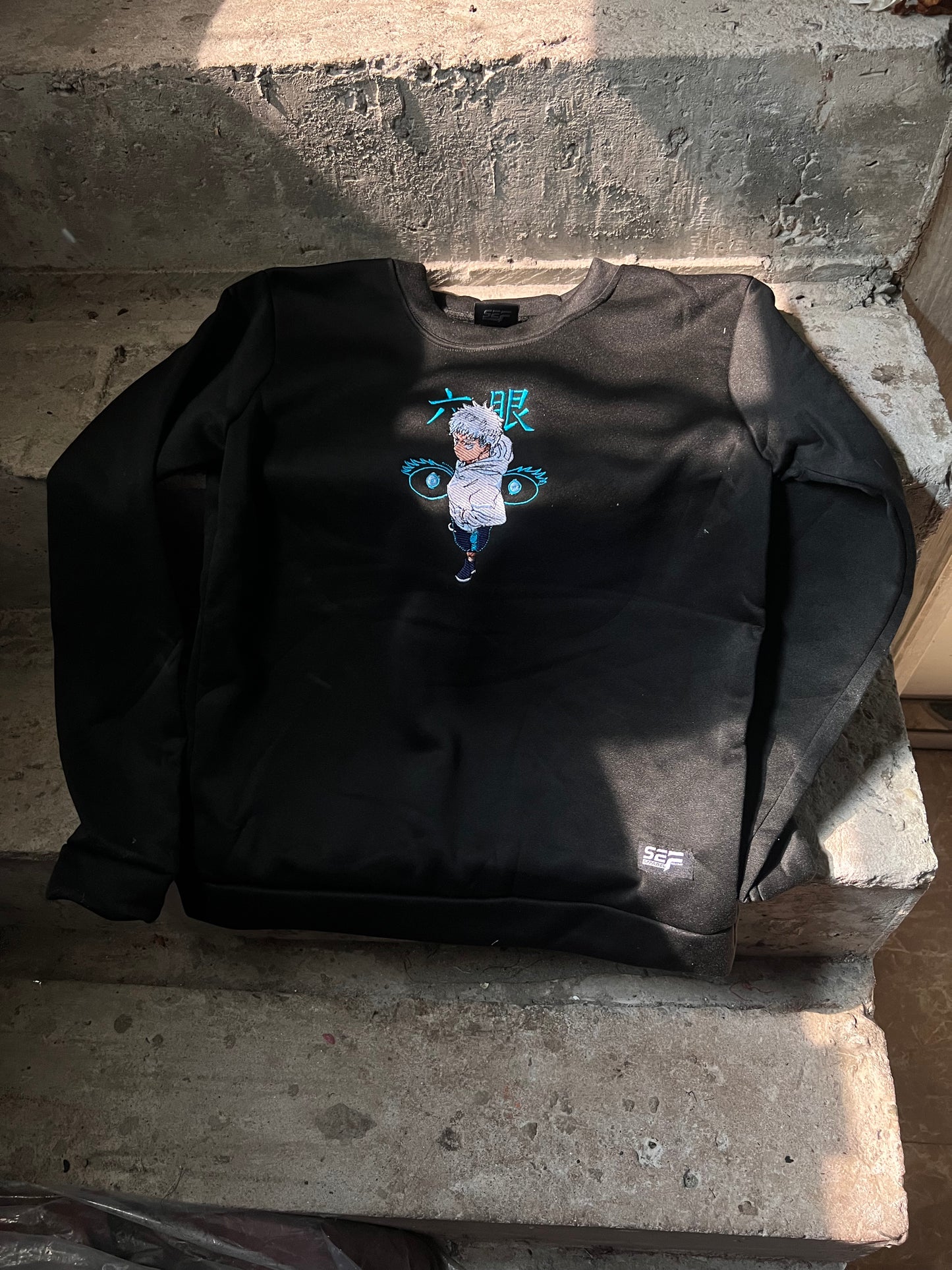 SEF Apparel Anime Series Sweater Embroidery Embrodered Gojo Saturo Kid