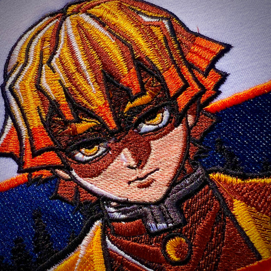 Embroidered Zenitsu Of Demon Slayer T-shirt