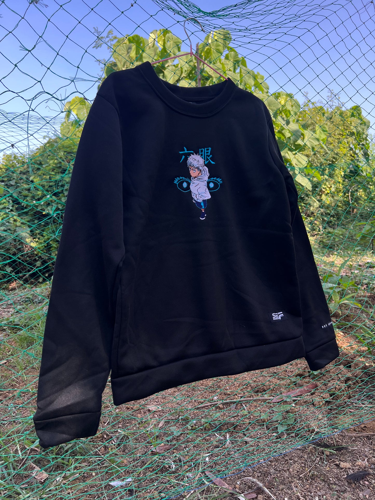 SEF Apparel Anime Series Sweater Embroidery Embrodered Gojo Saturo Kid