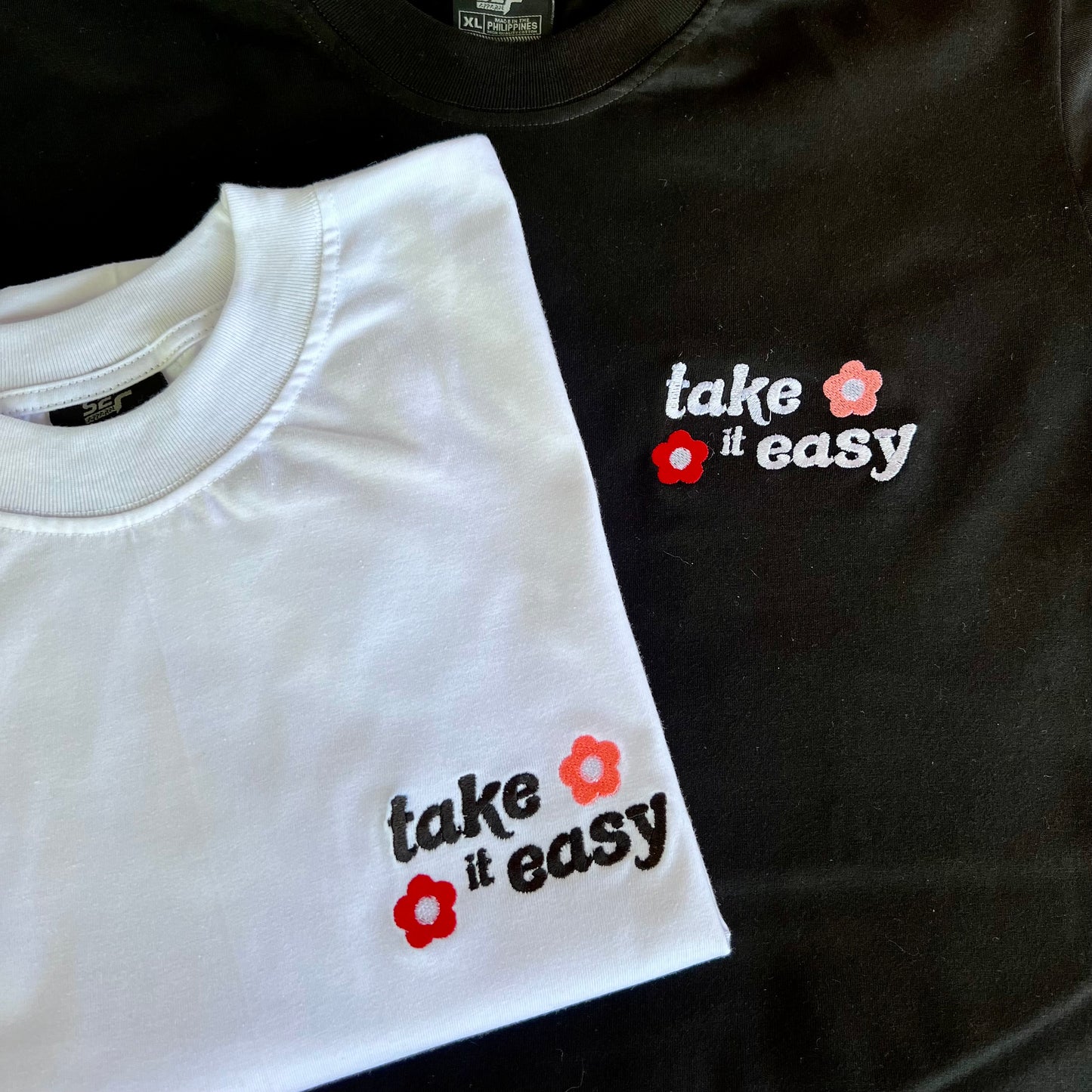 Embroidered Minimalist Take it Easy by Sef Apparel T-shirt