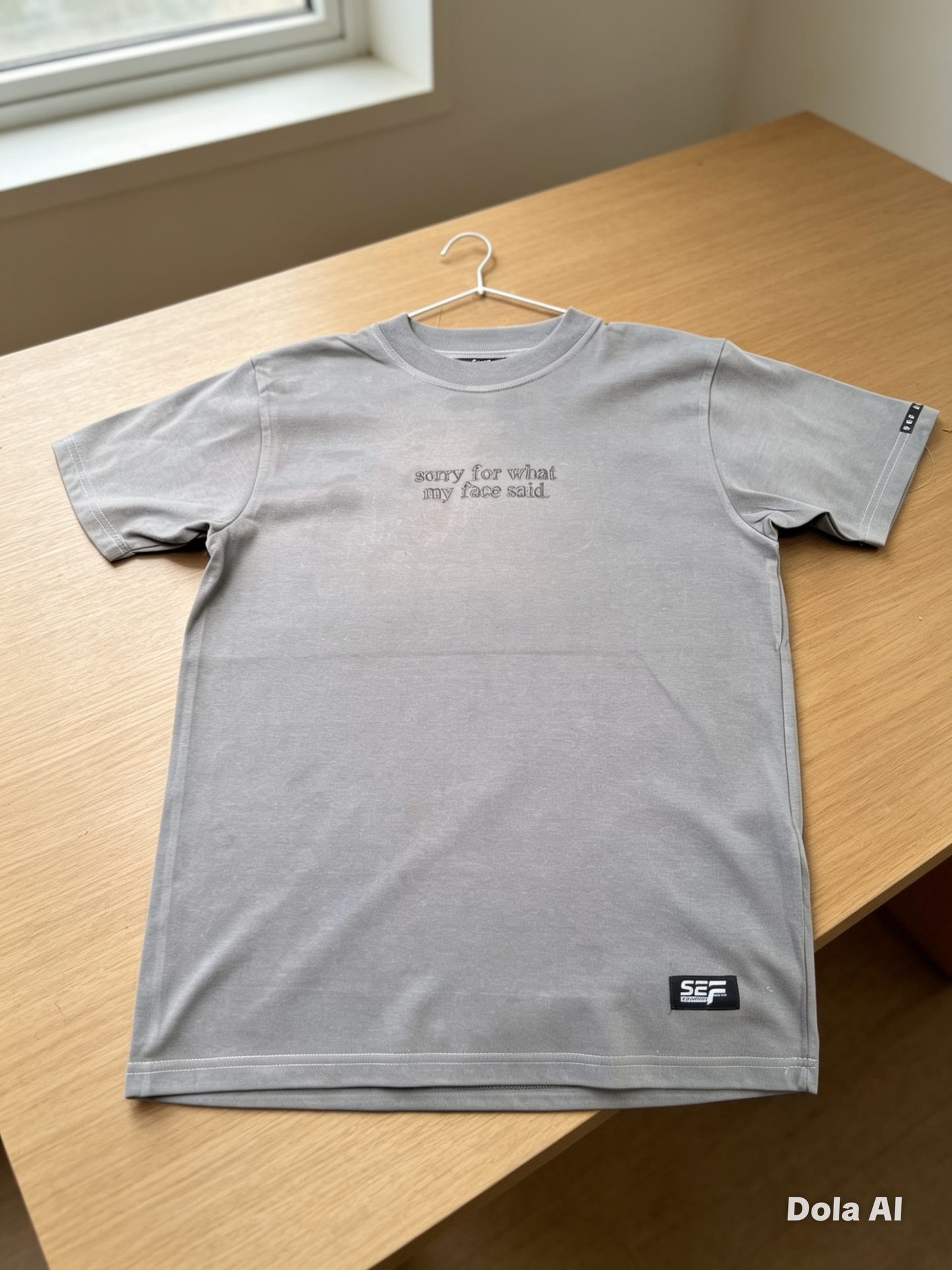 Embroidered Minimalist Sorry for what my face said by Sef Apparel T-shirt