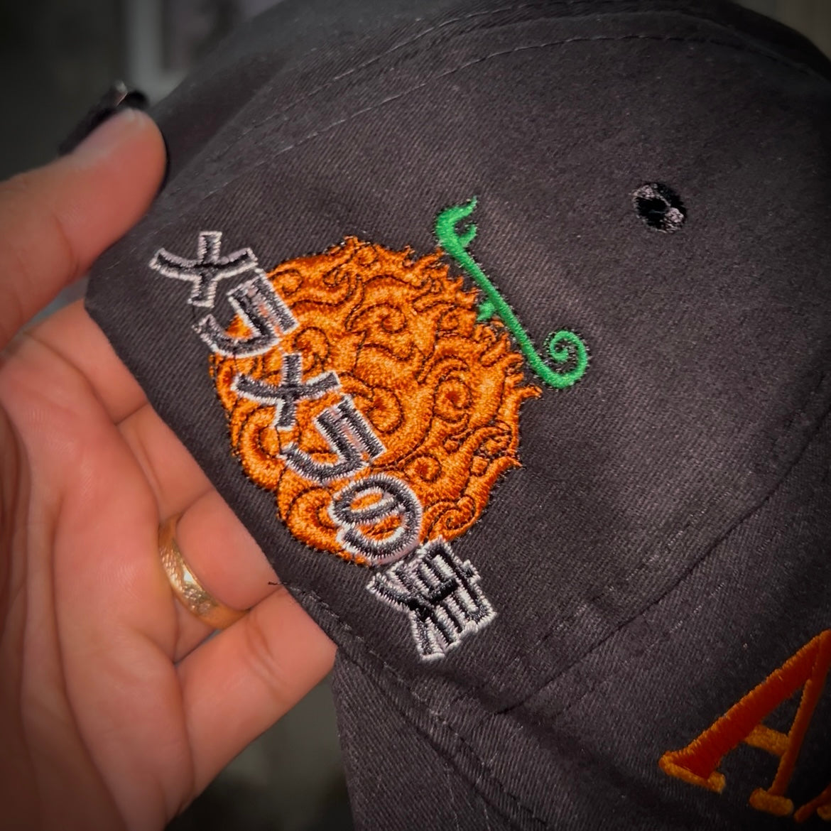 SEF APPAREL Embroidered Cap Luffy and Ace Buckle type.
