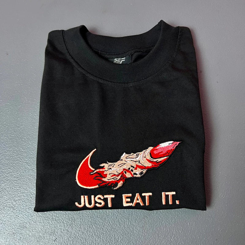 EMBROIDERED T-SHIRT Jujutsu Kaisen Just Eat It Sukuna Finger