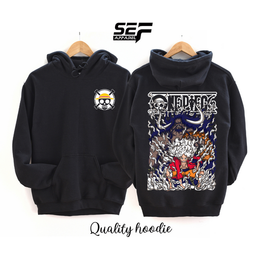 SEF Apparel HoodieLuffy and Kaido No Zip Hoodie