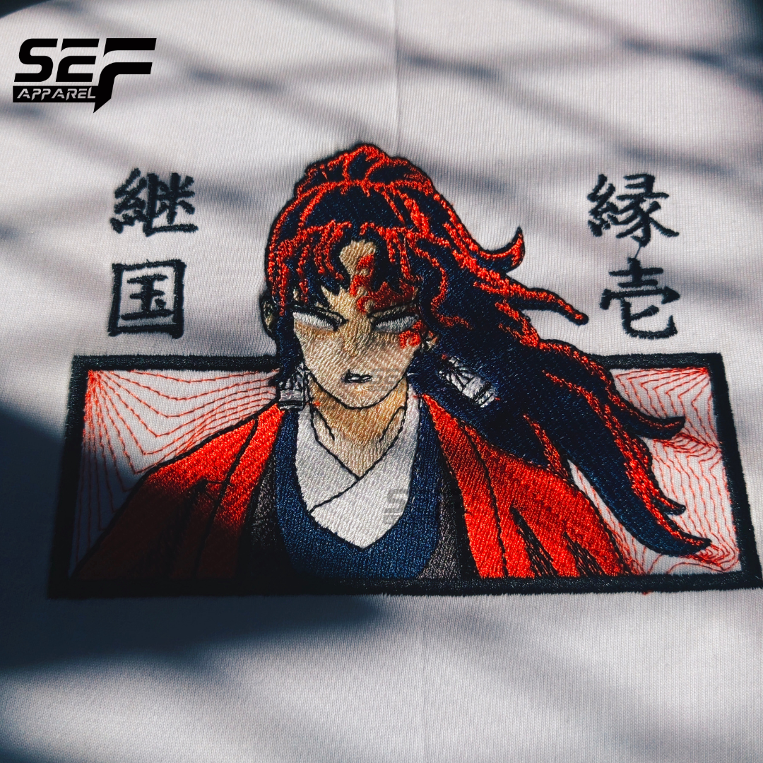 Embroidered Print Anime Demon Slayer Yoriichi