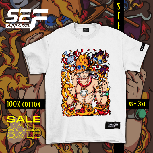 SEF Apparel Anime T-shirt Unisex Ace One Piece