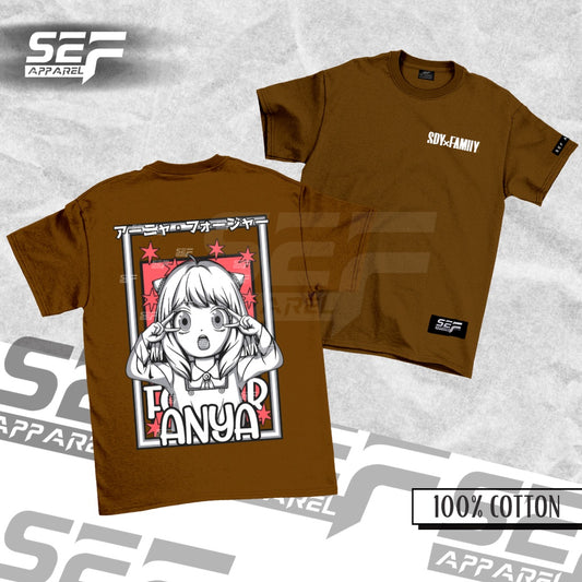 SEF Apparel Anime Series Spy X Family Anya 100% Cotton DTF Print Good Quality